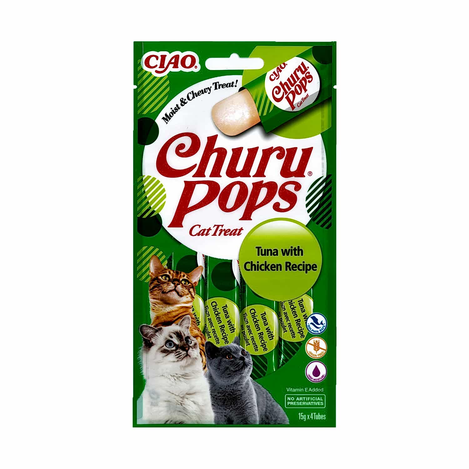 Ciao Churu Cat Treat Pops Tuna with Chicken 4x15g