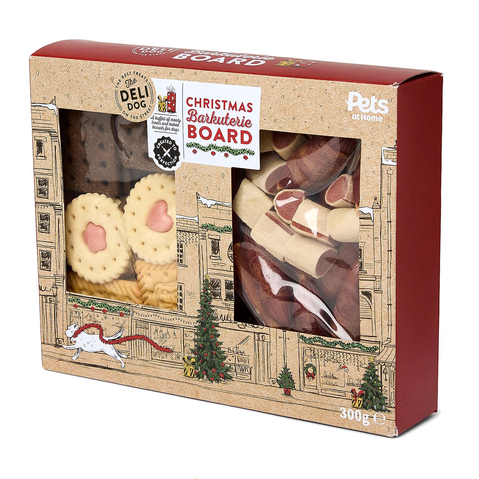 The Deli Dog Christmas Barkuterie Board Dog Treats Selection Box