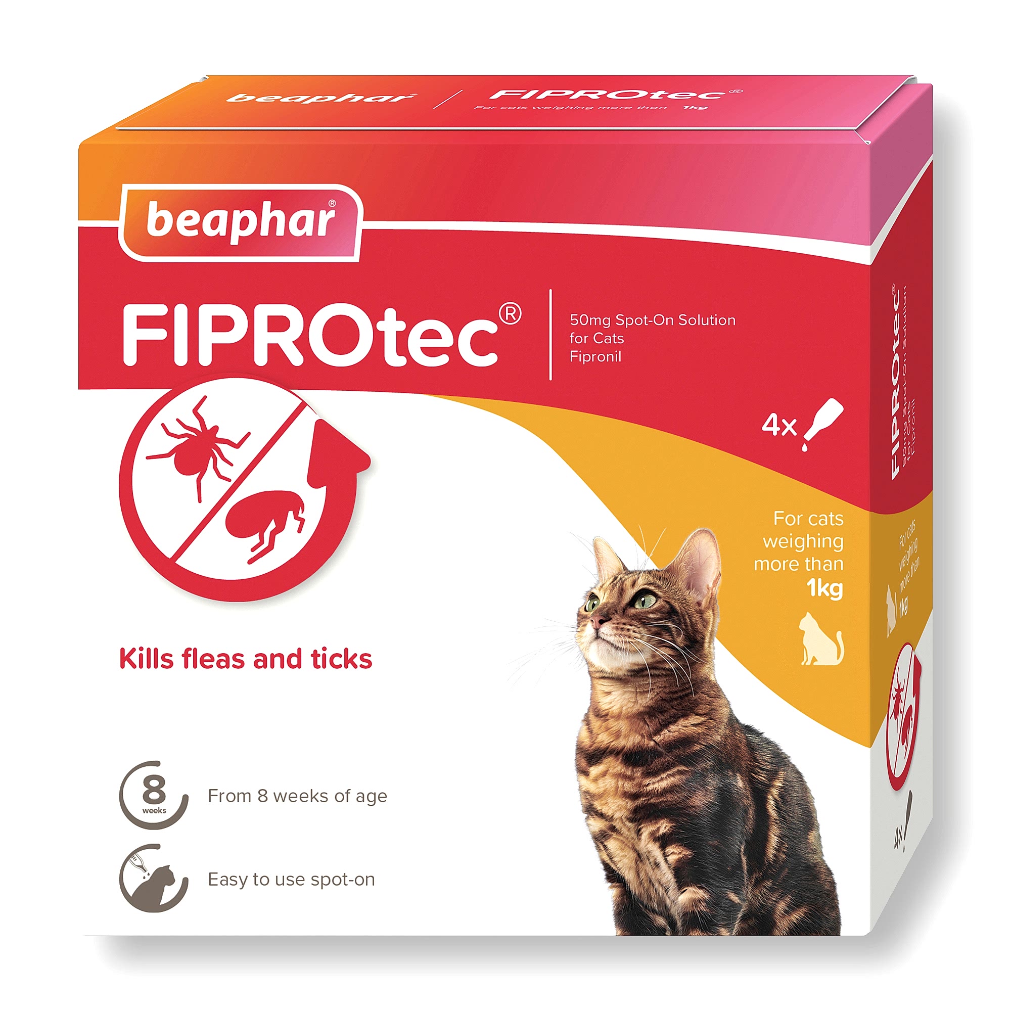 Beaphar FIPROtec Flea & Tick Spot-On For Cats