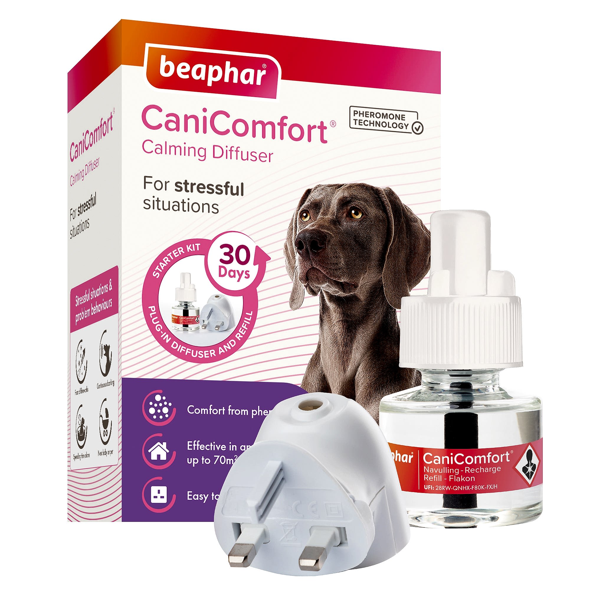 Beaphar CaniComfort Calming Starter Pack Diffuser & Plug for Dogs