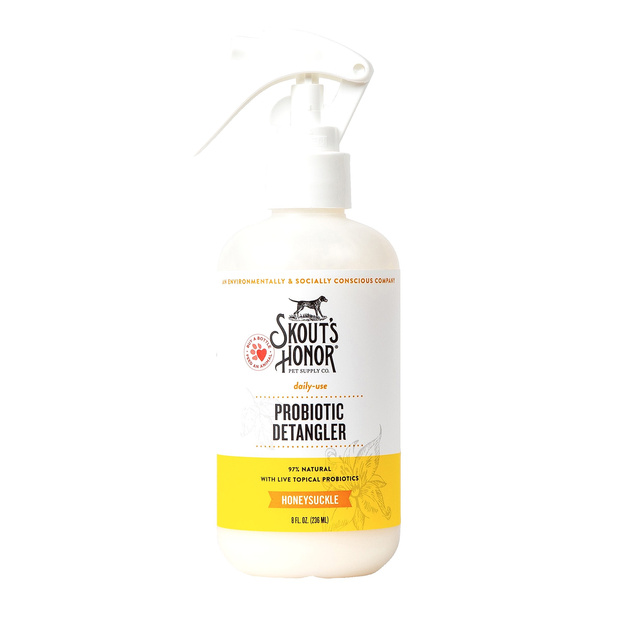 Skout's Honor Probiotic Detangler Spray for Dogs & Cats Honeysuckle