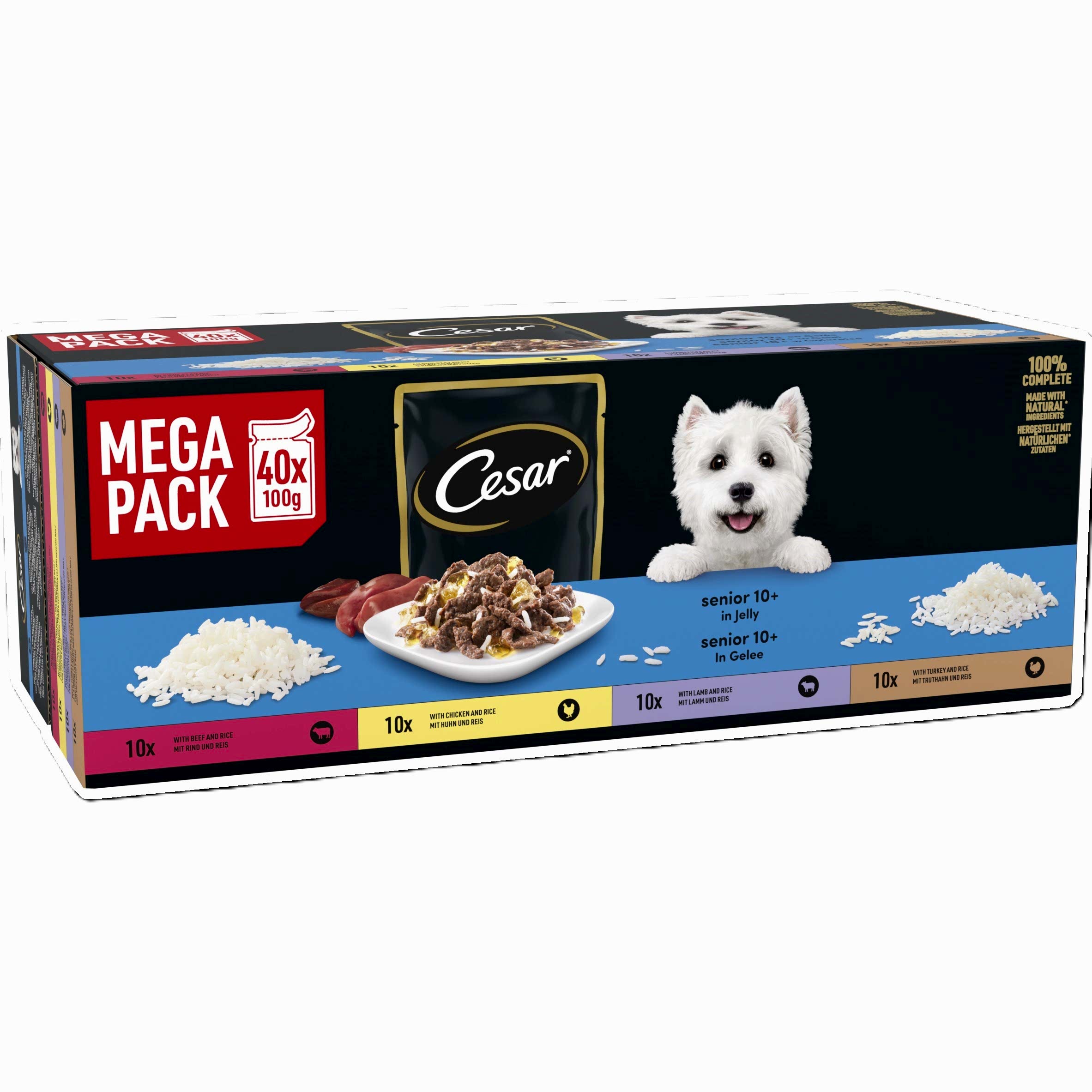 Cesar Senior Wet Dog Food Sauce Selection in Gravy