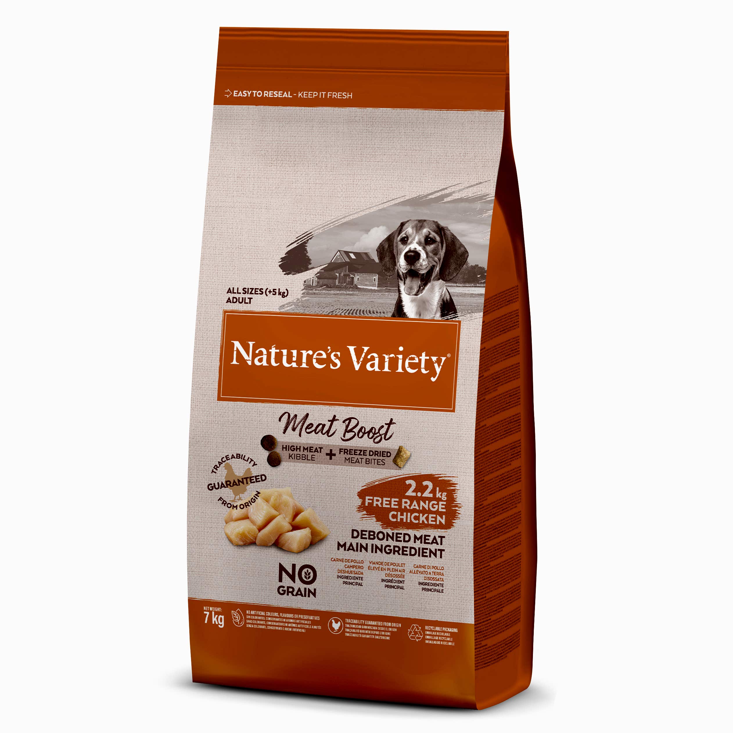 Natures Variety Freeze Dried Meat Boost Adult Dry Dog Food Chicken