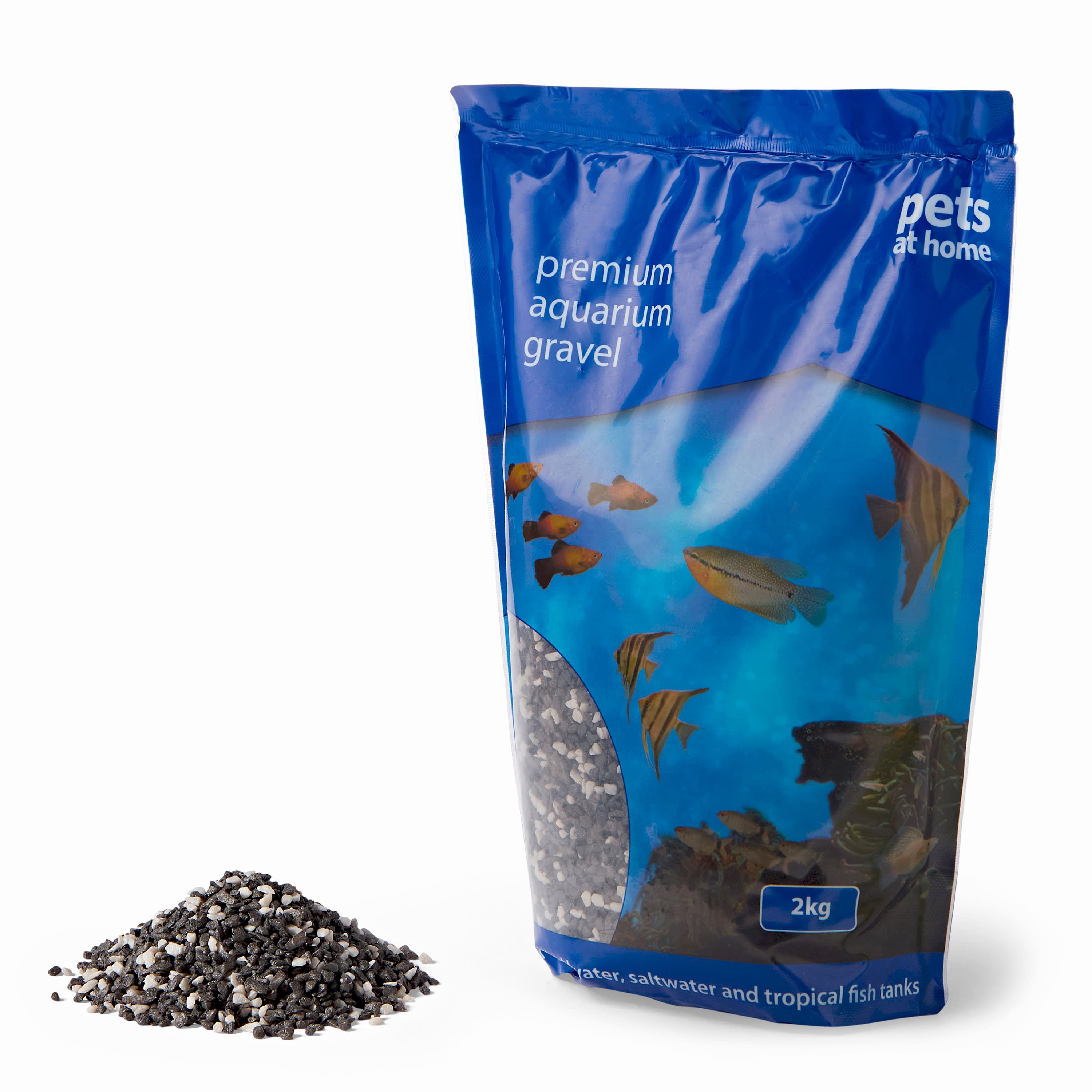 Pets at Home Aquarium Gravel Black & White