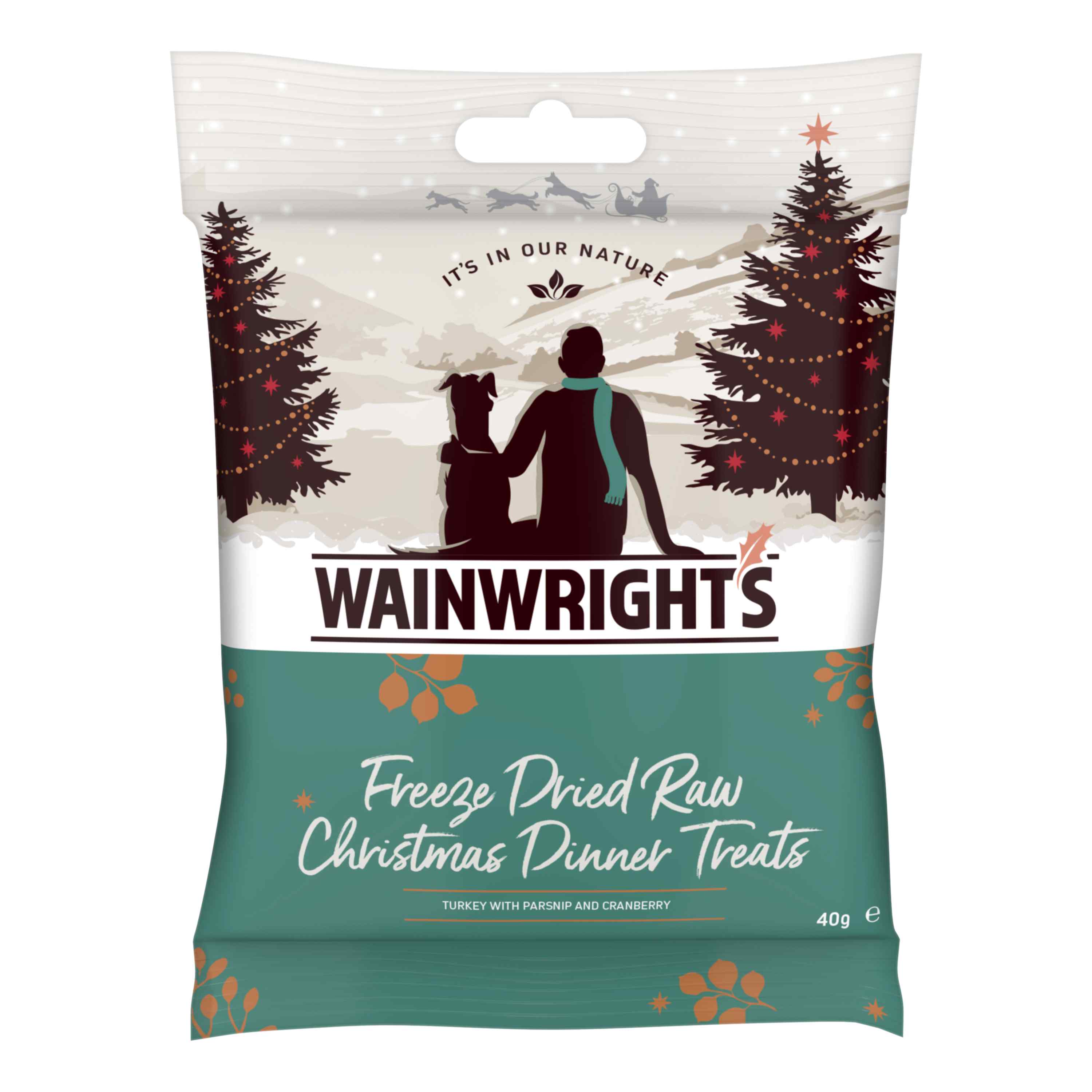 Wainwright's Christmas Freeze Dried Dog Treats Turkey, Parsnip & Cranberry