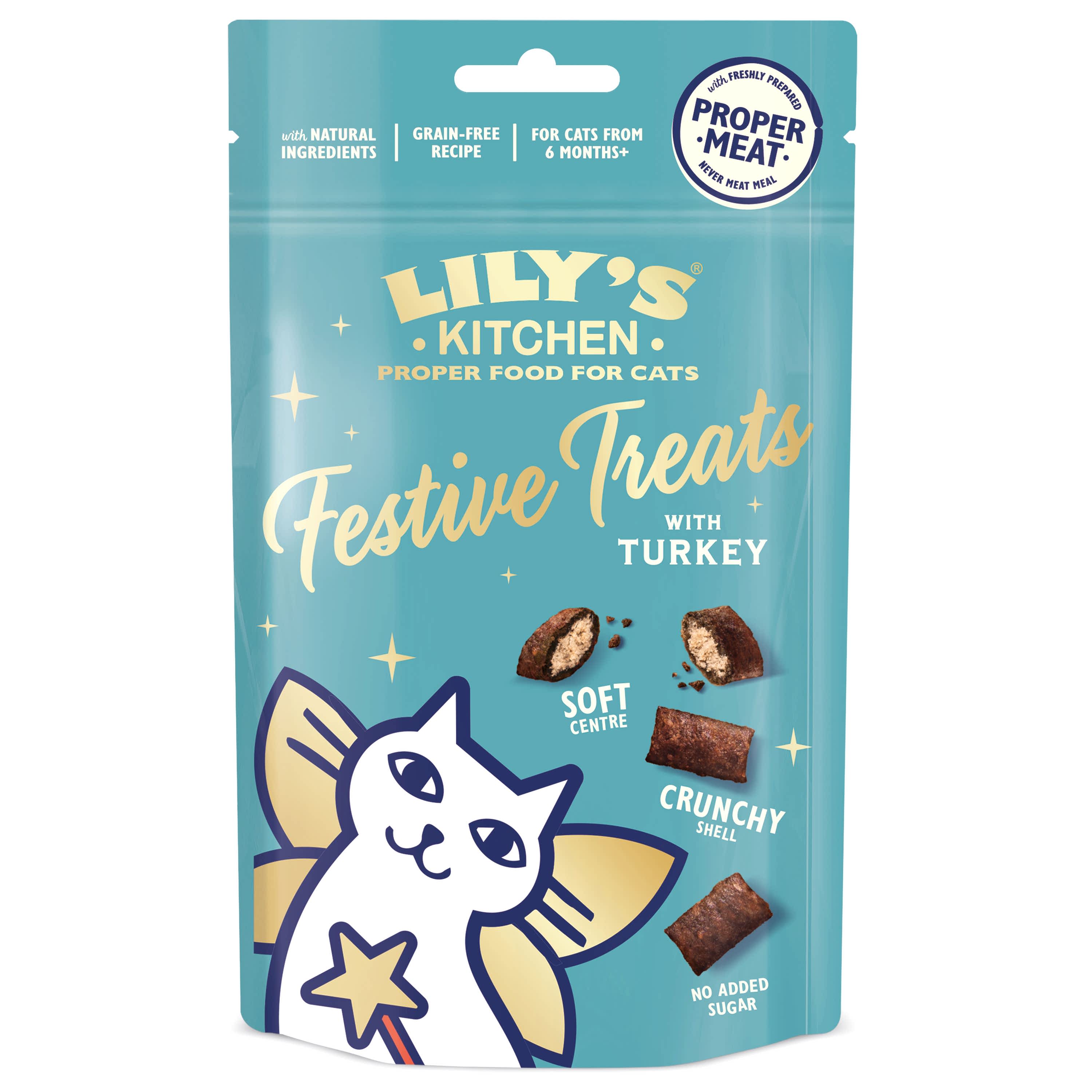 Lily's Kitchen Christmas Festive Cat Treats Turkey