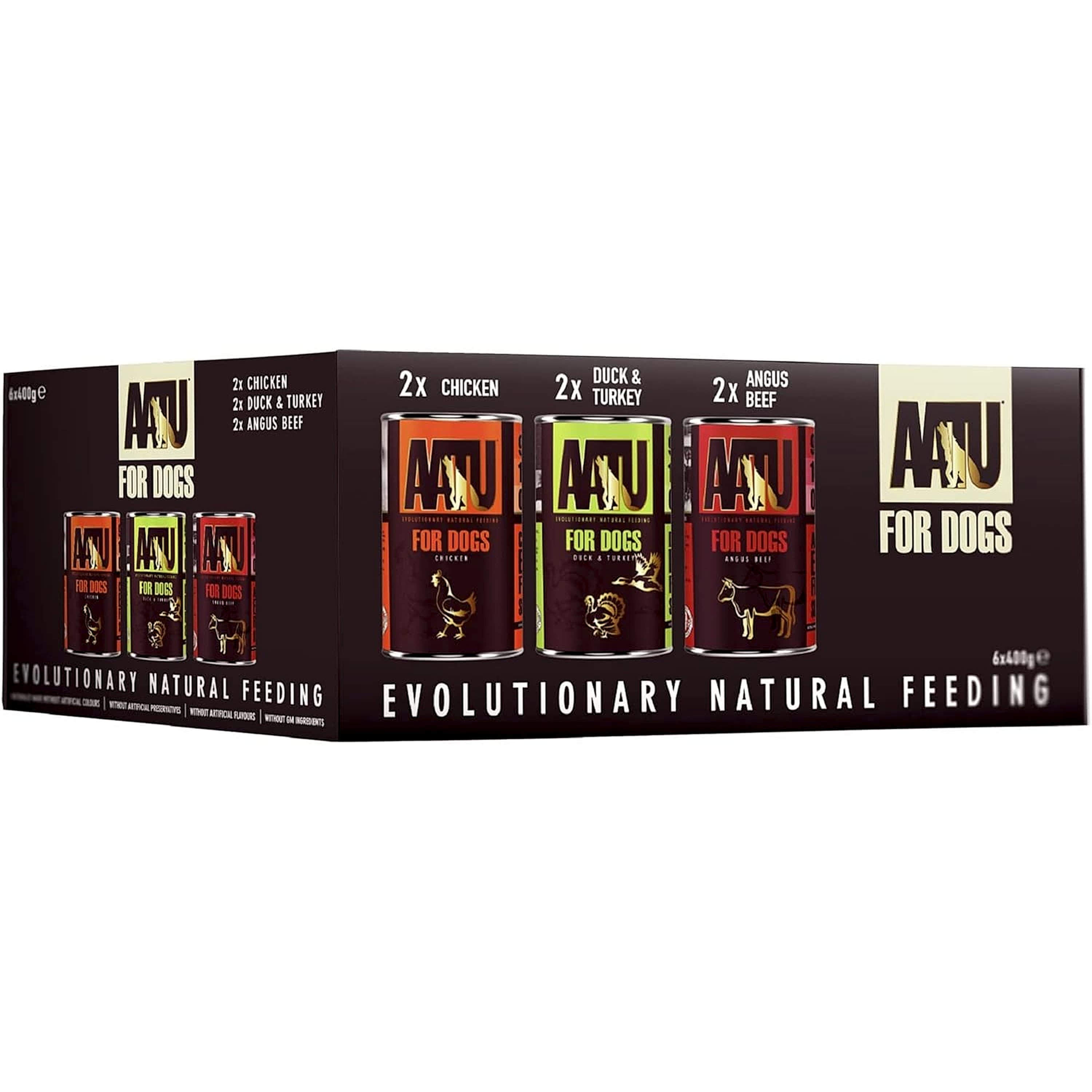 AATU 90/10 Adult Wet Dog Food Variety Pack