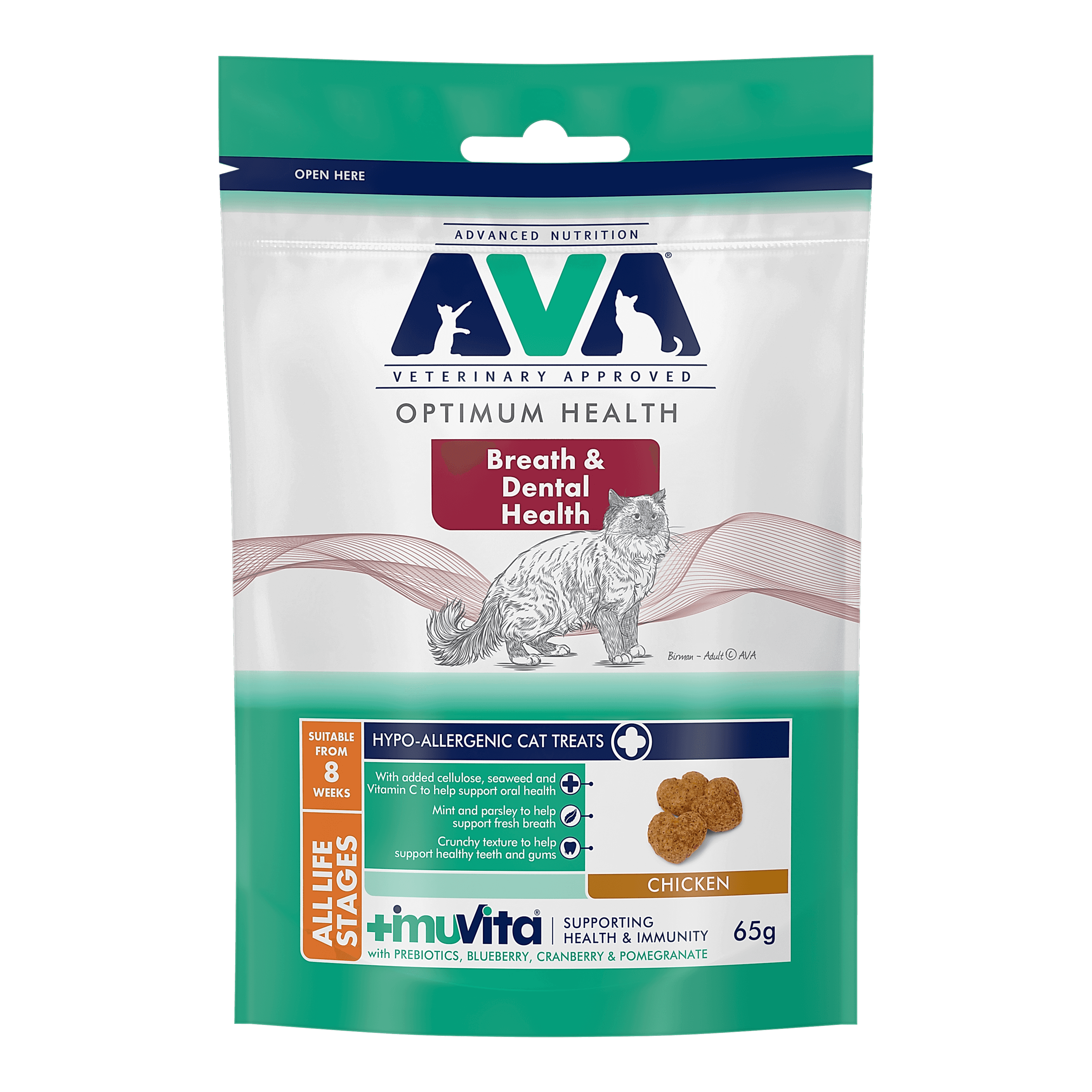 AVA Breath & Dental Health Cat Treats with Chicken