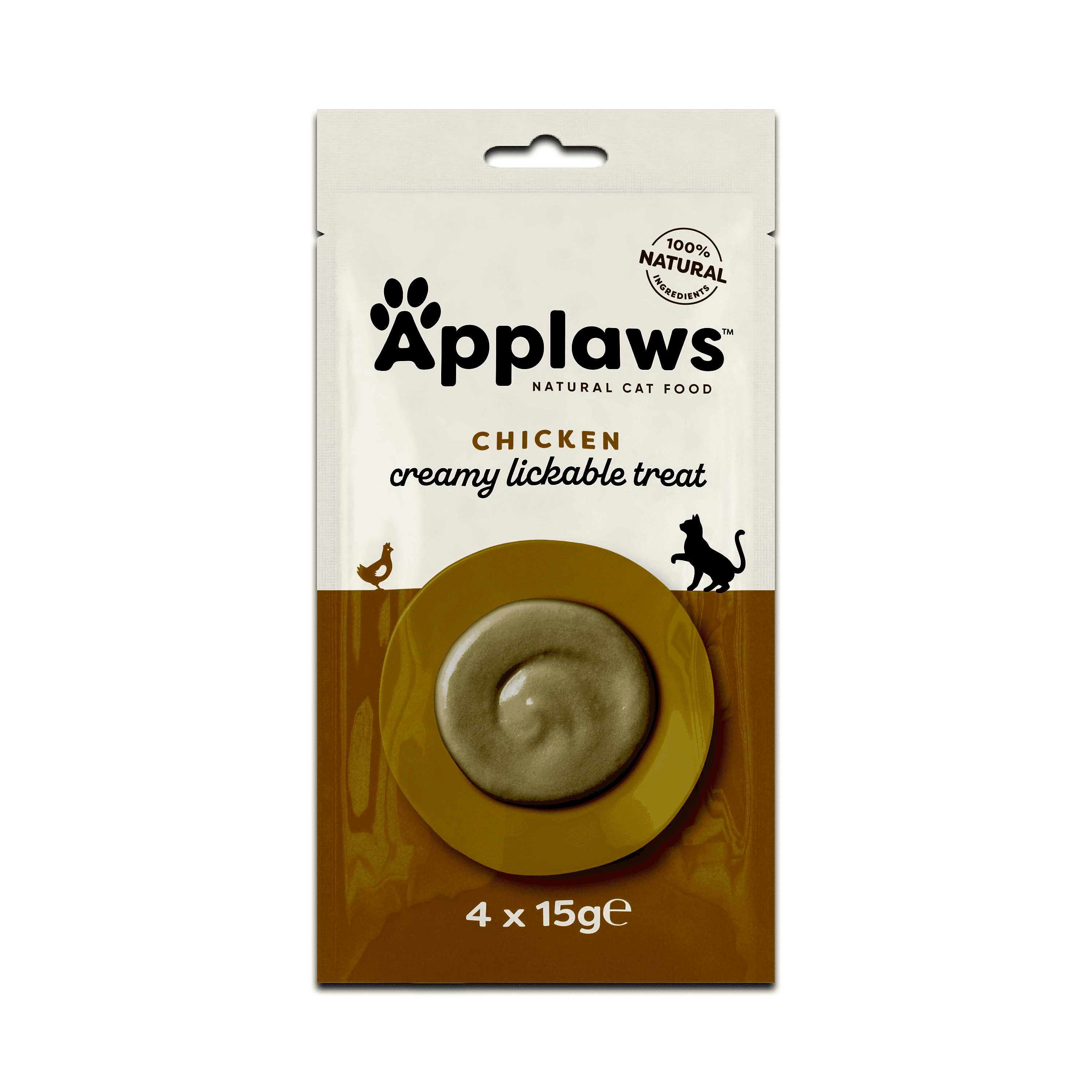 Applaws Natural Chicken Puree Lickable Cat Treats x 4