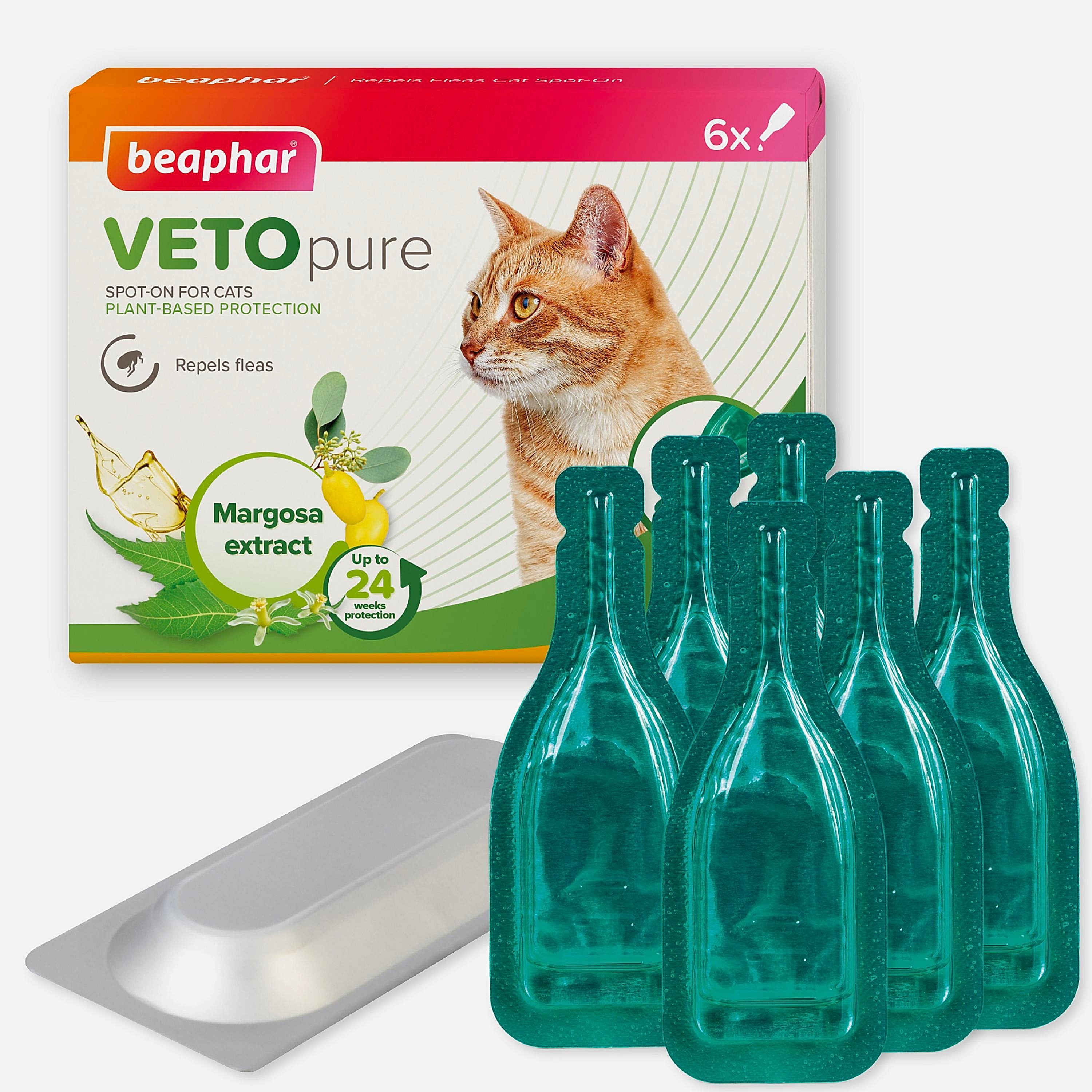 Beaphar VETOpure Protection Flea Spot-On for Cats 6 Pipettes