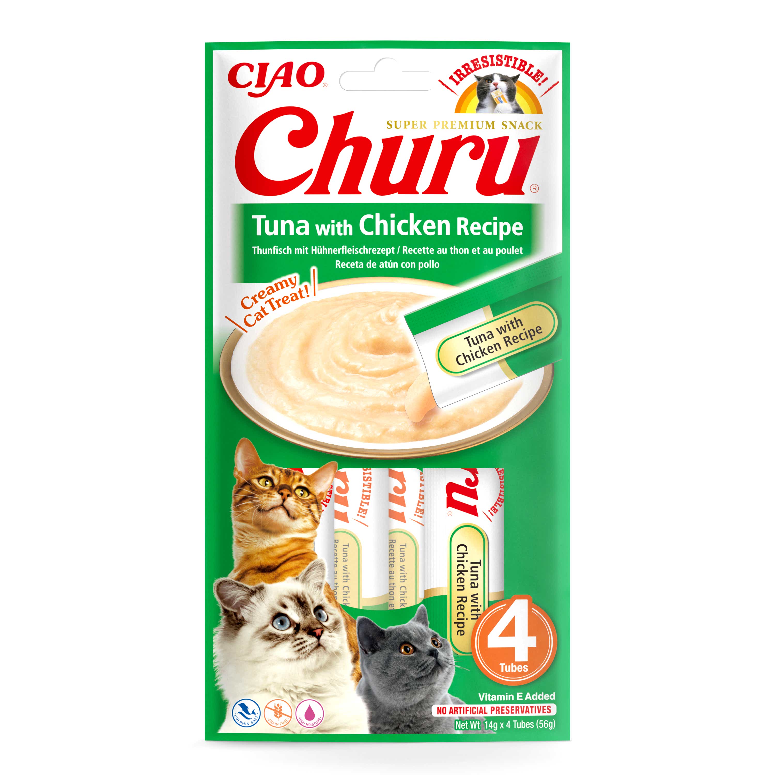 Ciao Churu Cat Treat Sticks Tuna with Chicken x 4