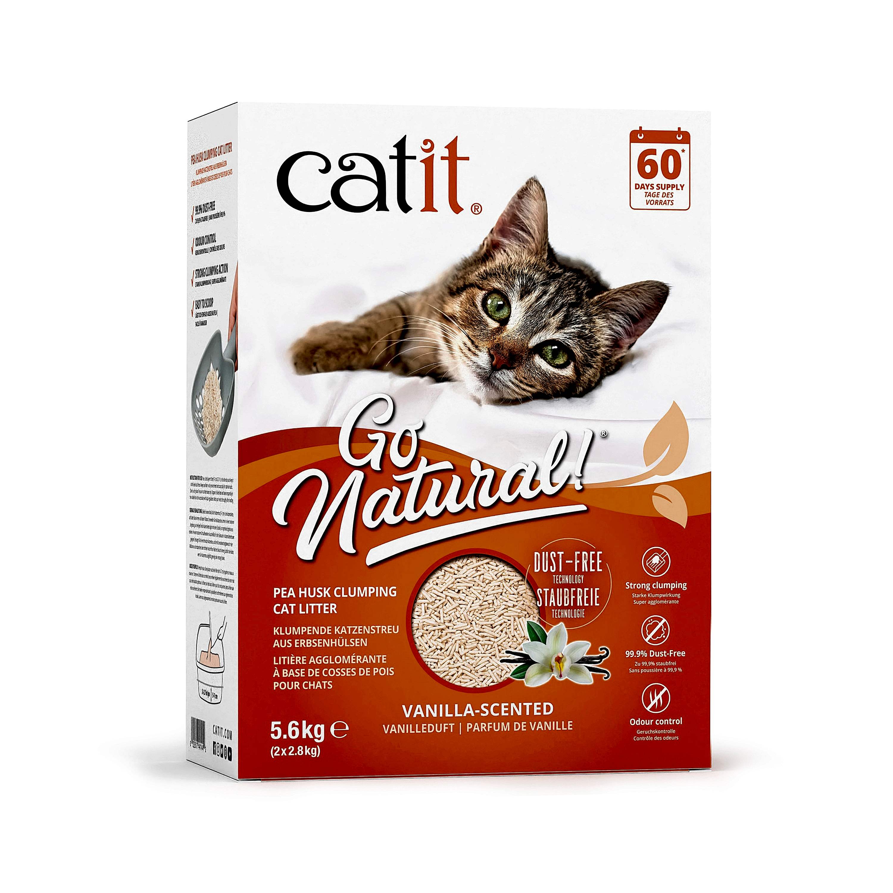 Catit Go Natural Pea Husk Ultra Clumping Vanilla Scented Cat Litter