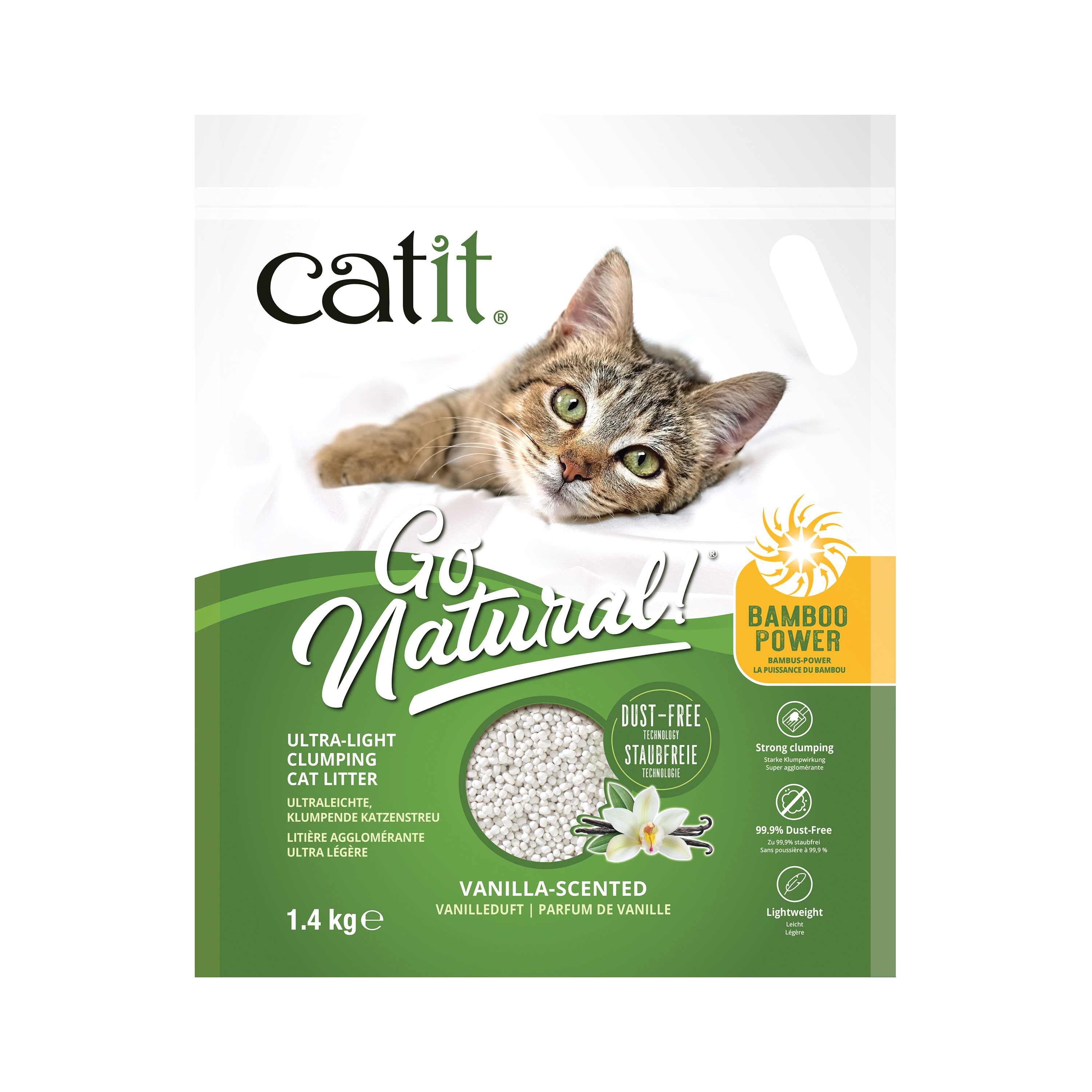 Catit Go Natural Ultra-light Bamboo Clumping Vanilla Scented Cat Litter