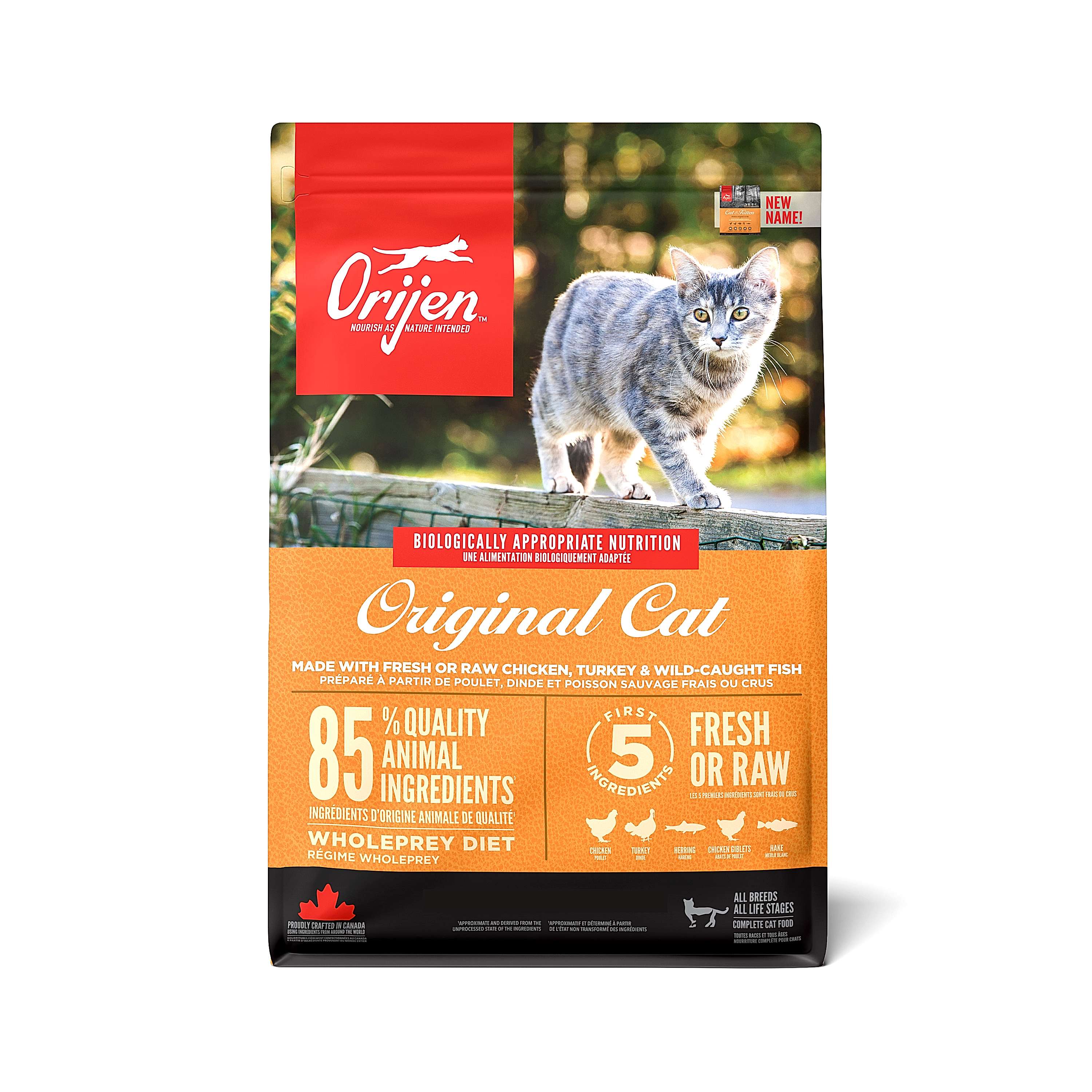 ORIJEN Original Adult Dry Cat Food with Chicken Turkey & Fish