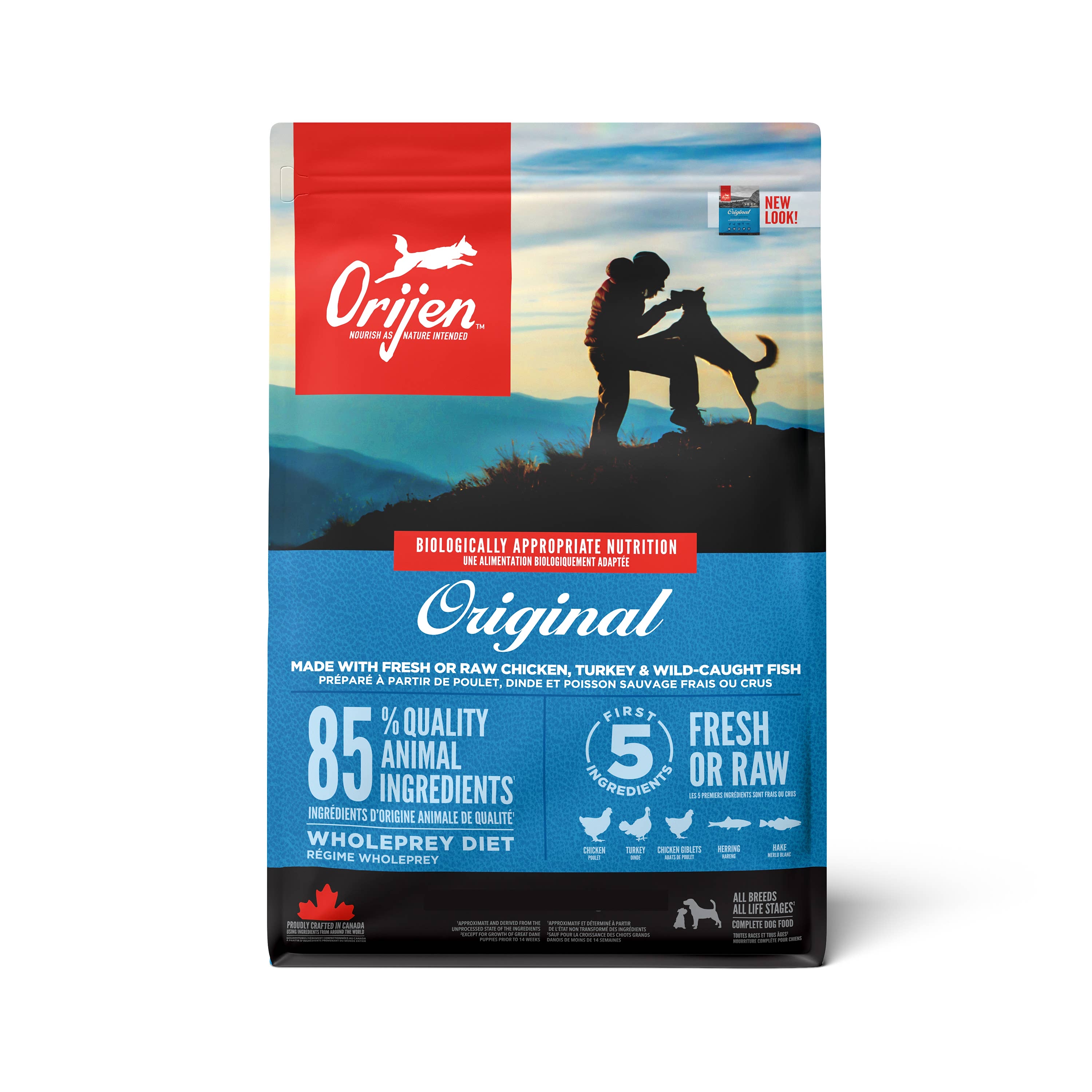 ORIJEN Original Adult Dry Dog Food with Chicken Turkey & Fish