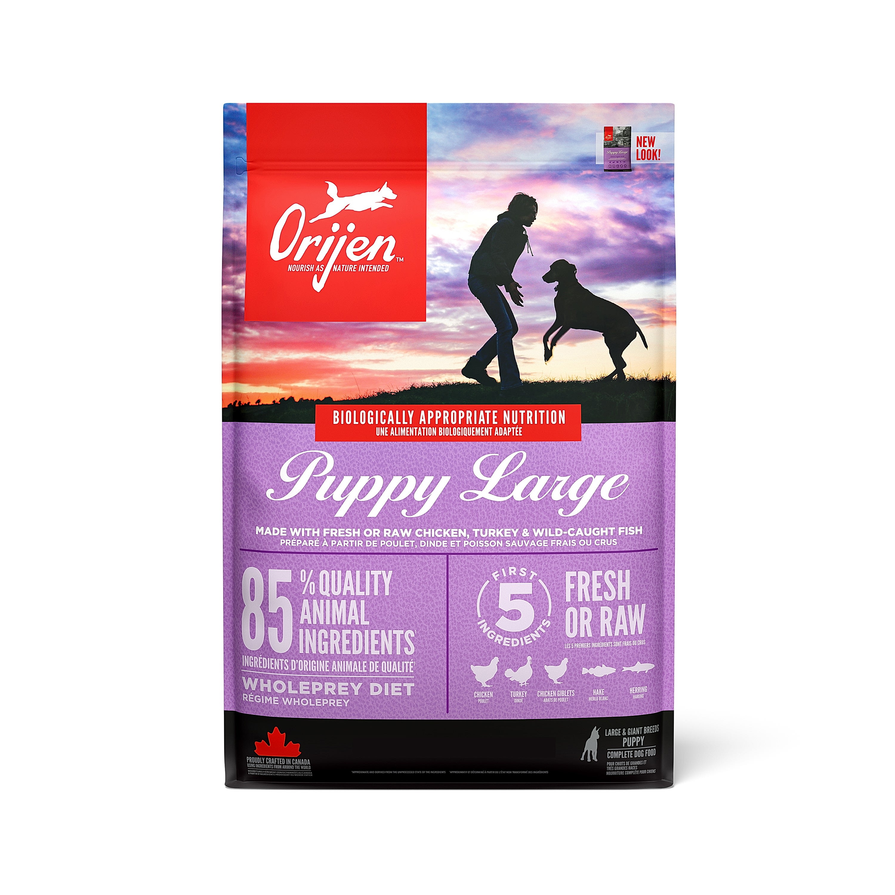 ORIJEN Large Breed Puppy Dry Food with Chicken Turkey & Fish