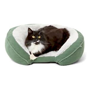 Noble Memory Foam Oval Cat Bed Green