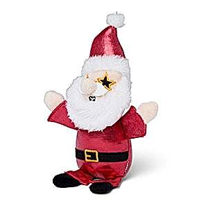 Pets at Home Christmas Mini Sparkle Santa Squeaky Dog Toy