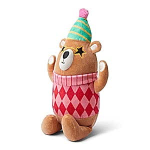 Pets at Home Christmas Boogie Bear Squeaky Dog Toy