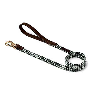 Wainwright's Christmas Houndstooth Dog Lead Green