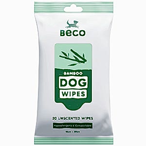 Beco Bamboo Dog Travel Wipes Unscented