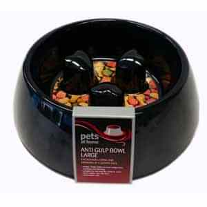 Pets at Home Anti-Gulp Dog Bowl Black