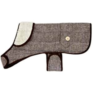 Earthbound Tweed Sherpa Dog Coat Beige