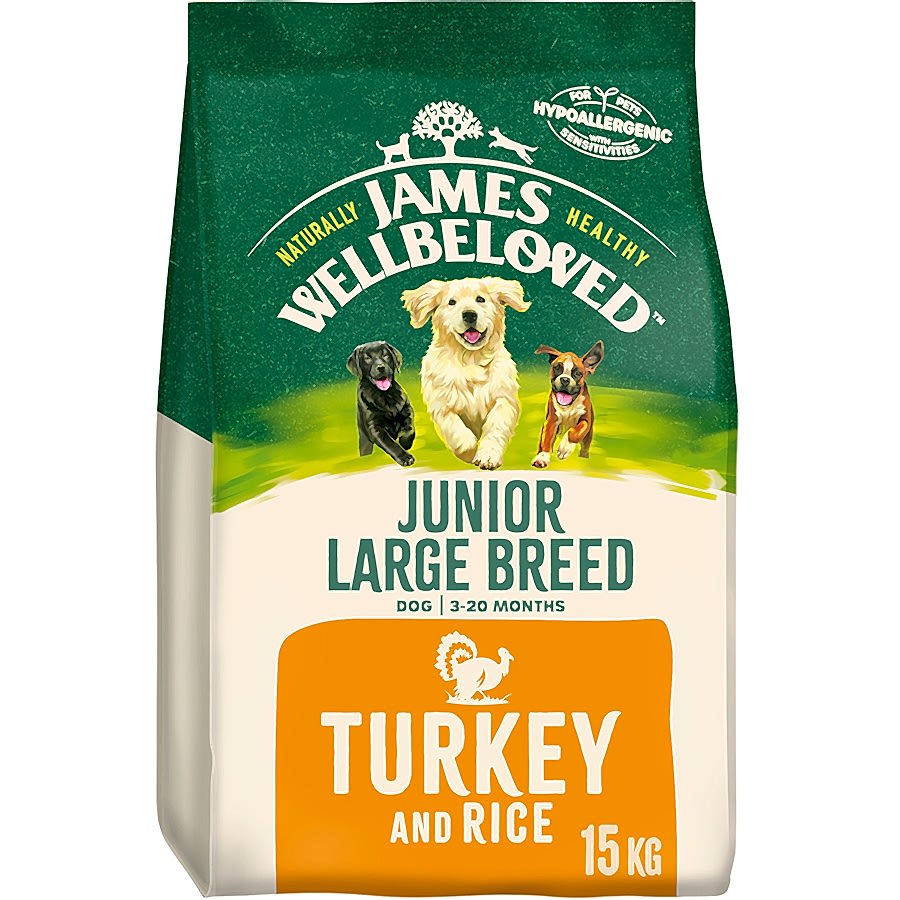 James Wellbeloved Large Breed Junior Dry Dog Food Turkey & Rice