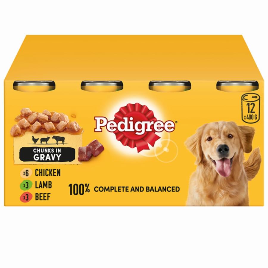 Pedigree Wet Adult Dog Food Mixed In Gravy