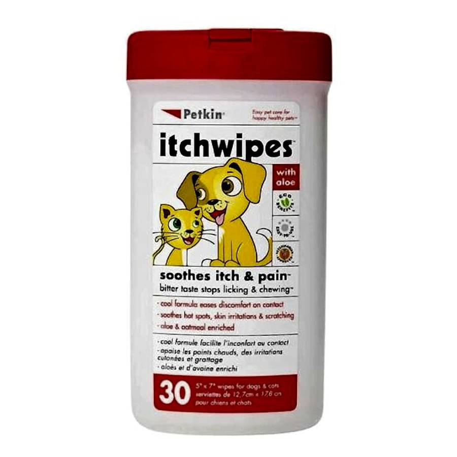 Petkin Itch Wipes For Cats & Dogs