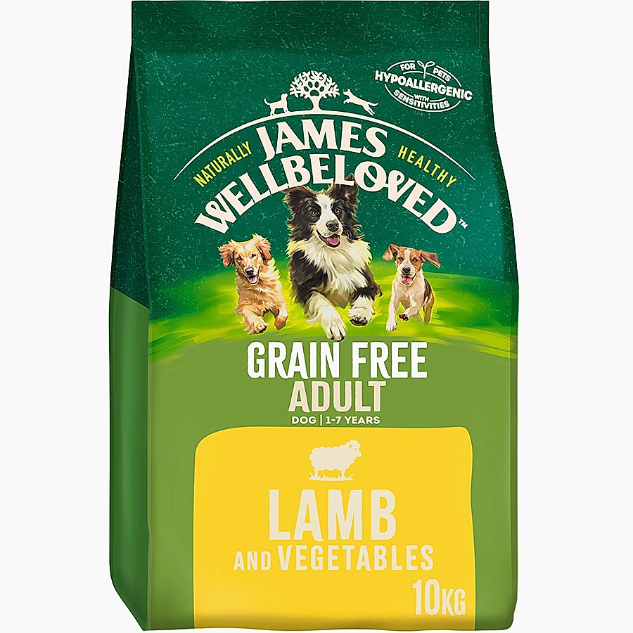 James Wellbeloved Grain Free Adult Dry Dog Food Lamb & Veg