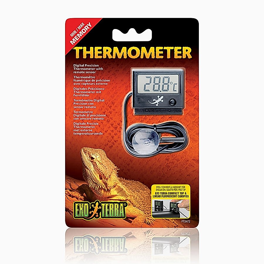 Exo Terra Reptile Digital Thermometer With Remote Sensor