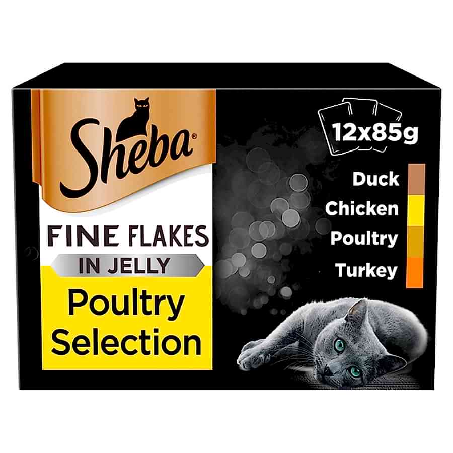 Sheba Fine Flakes Adult Wet Cat Food Poultry In Jelly