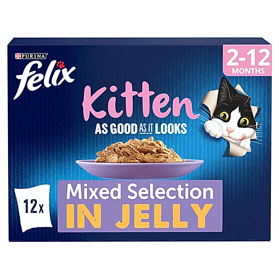 Felix As Good As It Looks Kitten Wet Cat Food Mixed Selection In Jelly