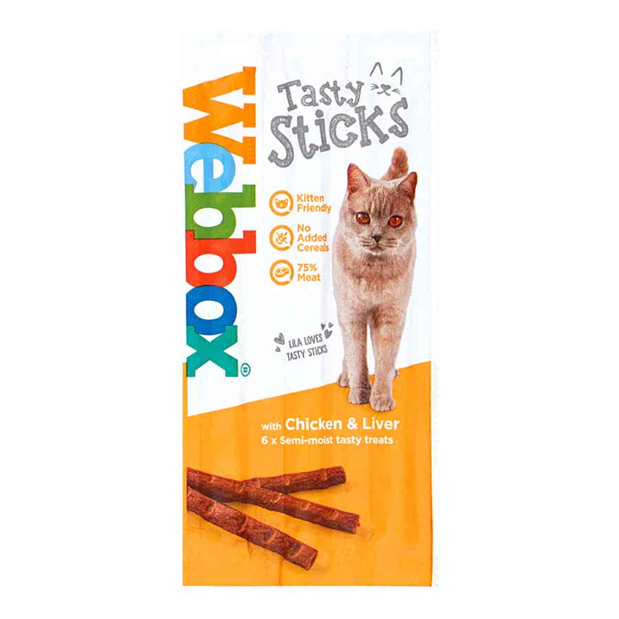 Webbox Tasty Sticks Cat Treats Chicken & Liver