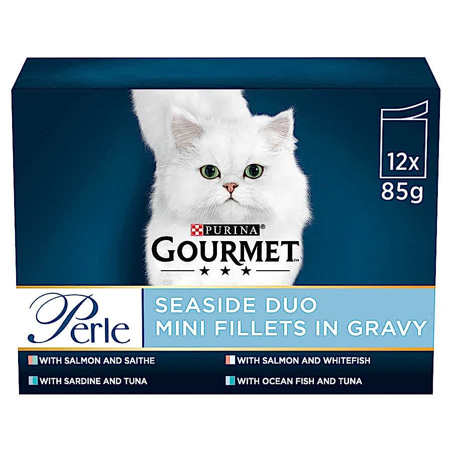 Gourmet Perle Wet Adult Cat Food Seaside Duo