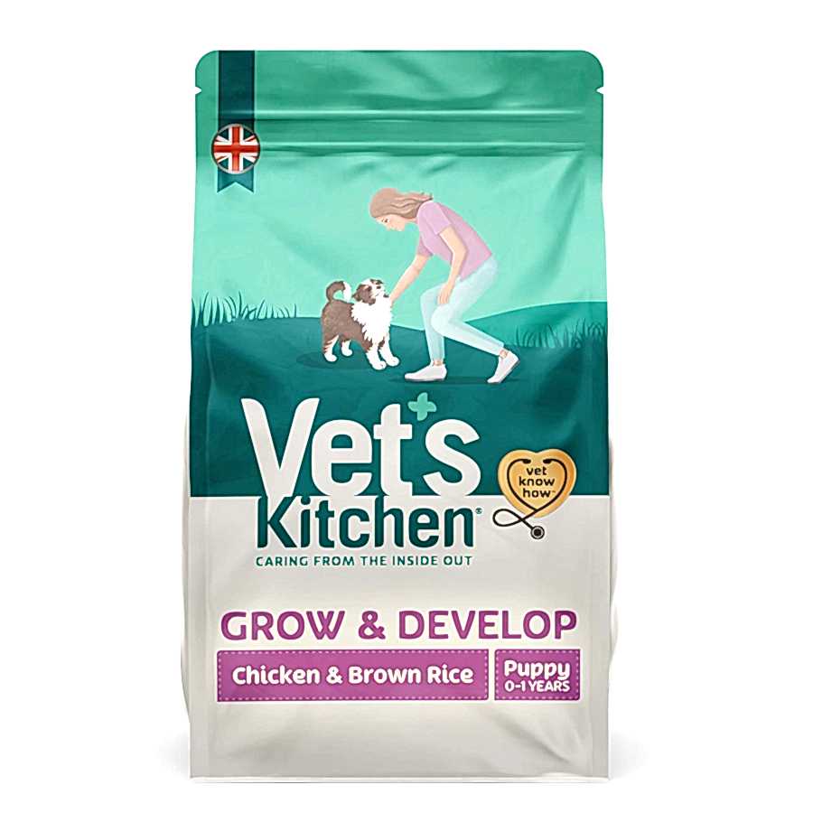 Vet's Kitchen Grow & Develop Dry Puppy Food Chicken & Brown Rice