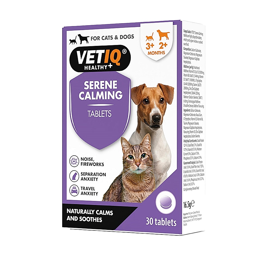 VetIQ Serene Calming Tablets for Dog & Cat