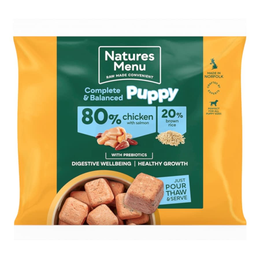 Natures Menu Complete & Balanced 80/20 Frozen Puppy Food Chicken & Salmon