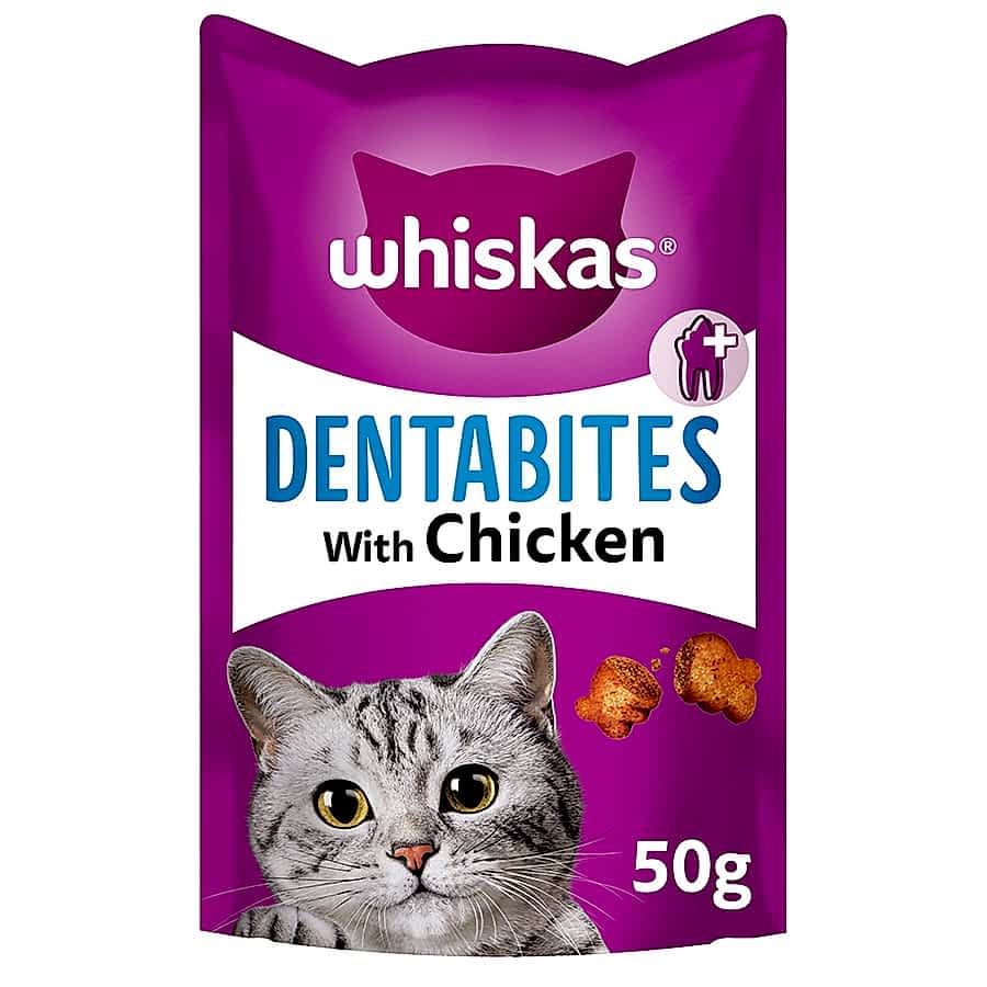 Whiskas Dentabites Adult Cat Treats with Chicken