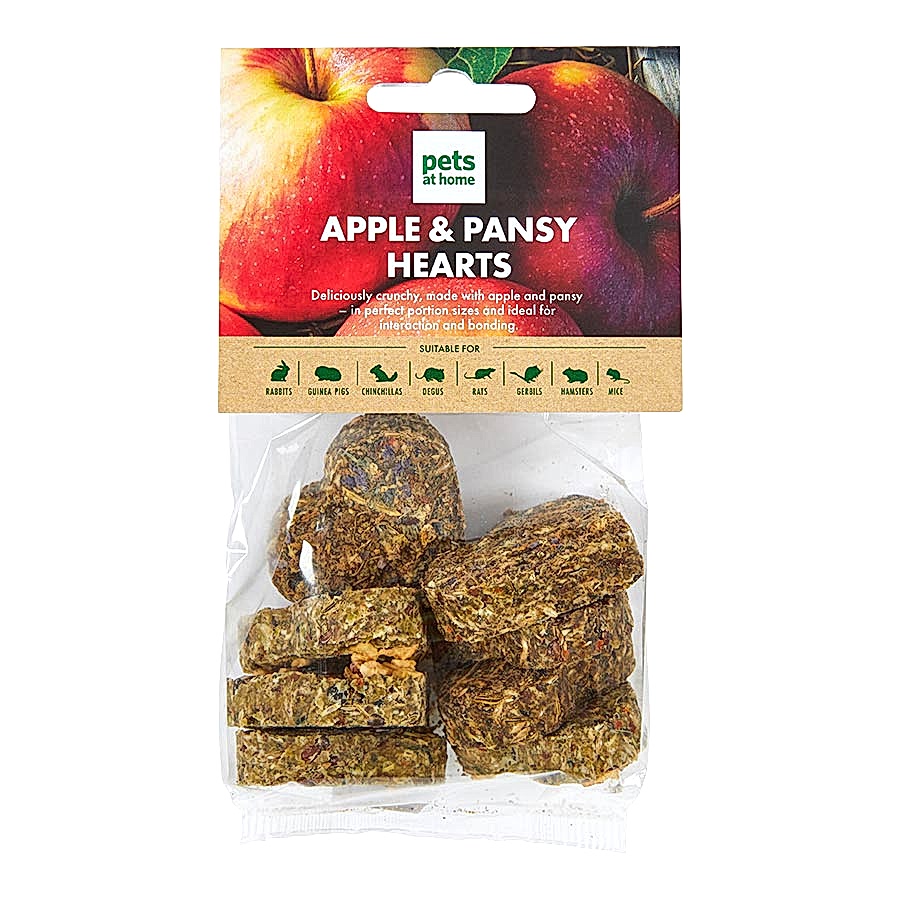 Pets at Home Small Animal Treats Apple & Pansy Hearts