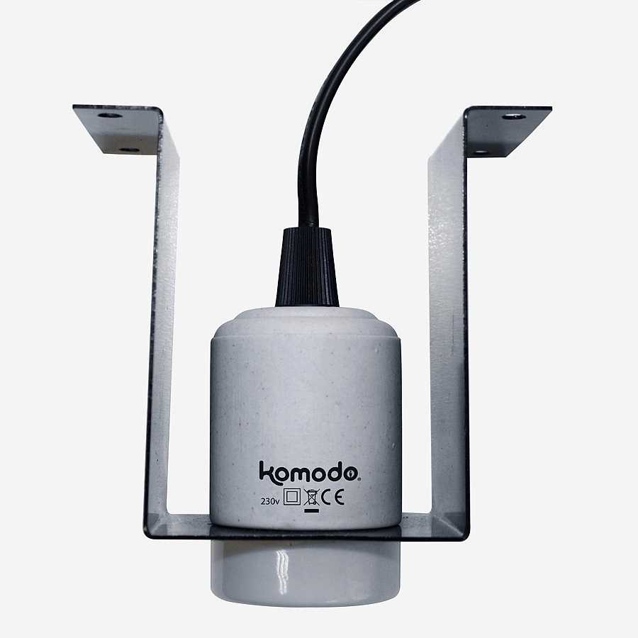 Komodo Ceramic Lamp Fixture & Mounting Bracket