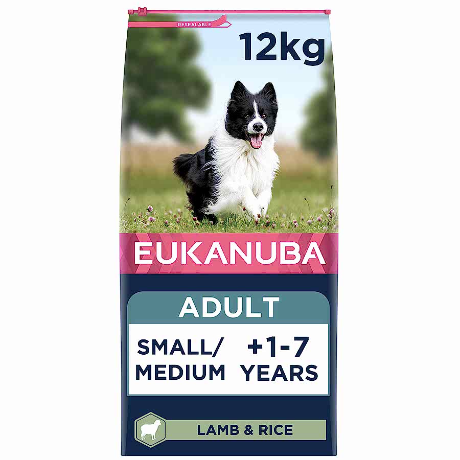 Eukanuba Small & Medium Adult Dry Dog Food Lamb & Rice