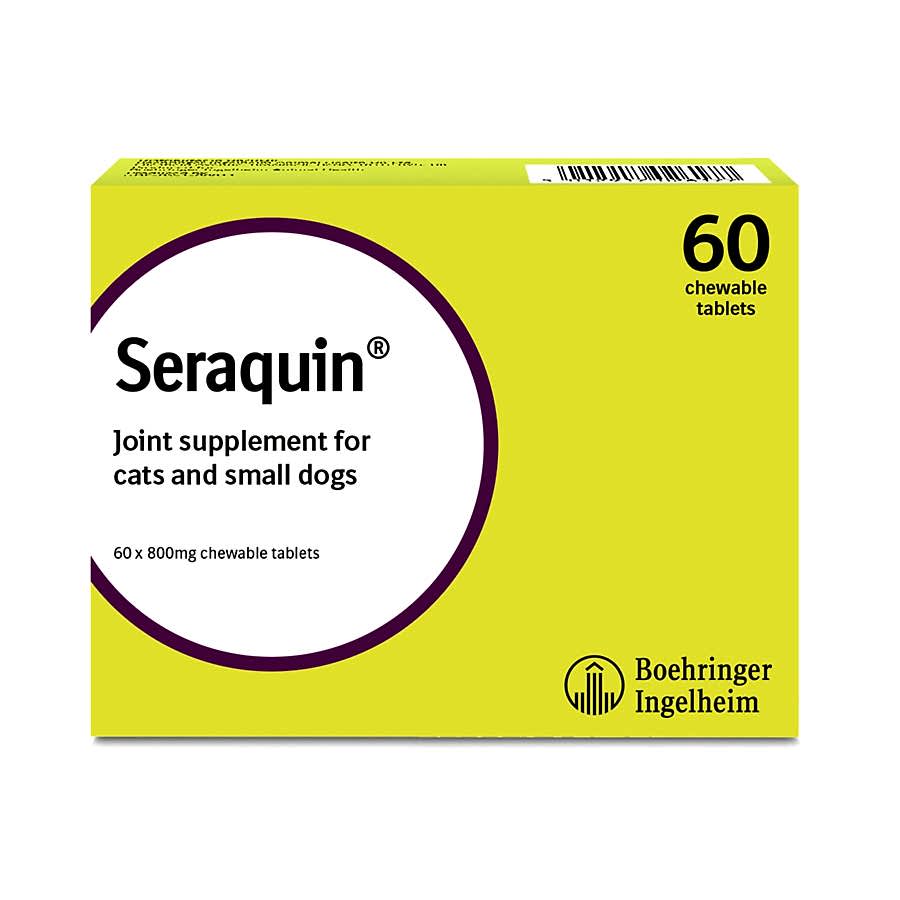 Seraquin Joint Supplement Chewable Tablets For Cats & Small Dogs