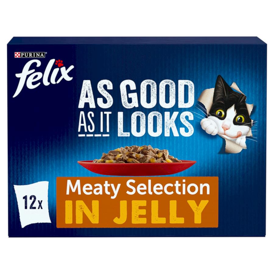 Felix Adult Wet Cat Food Meaty Selection In Jelly