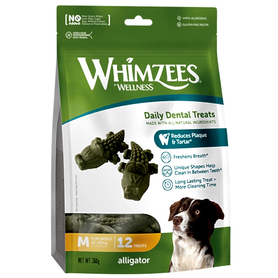 Whimzees Daily Dental Alligators Medium Dogs