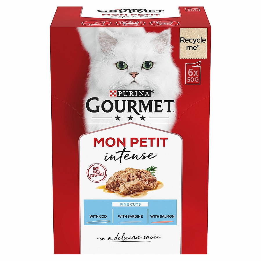 Gourmet Mon Petit Wet Cat Food Cod, Sardine & Salmon