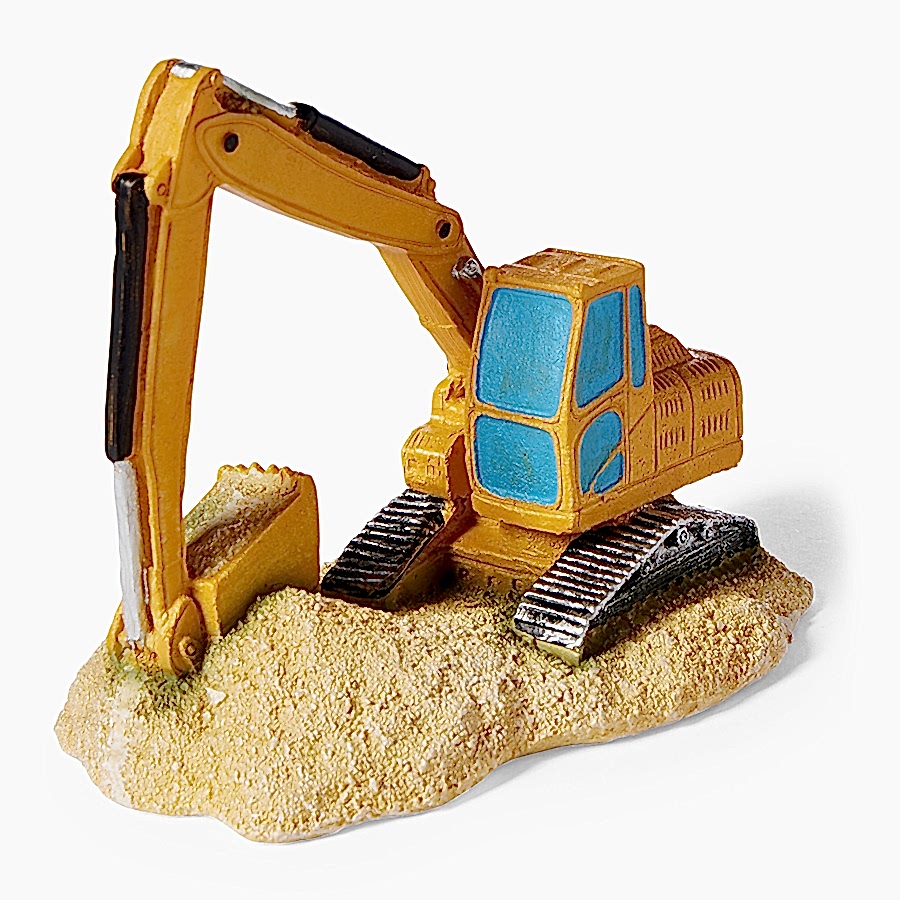 Aqua Town Digger Truck Aquarium Ornament