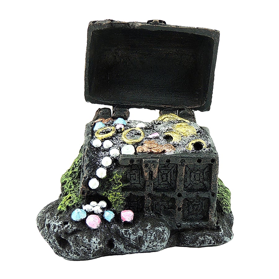 Classic Aquatics Glitter Treasure Chest Aquarium Ornament