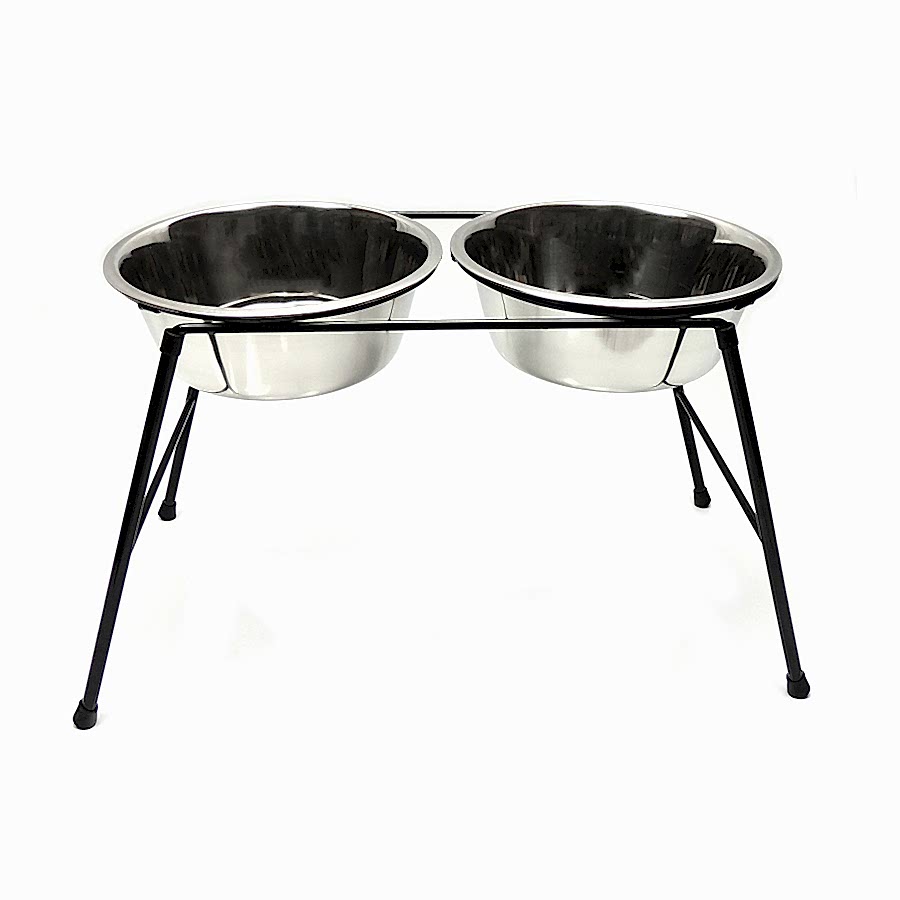 Classic High Dog Bowl Stand & Dishes